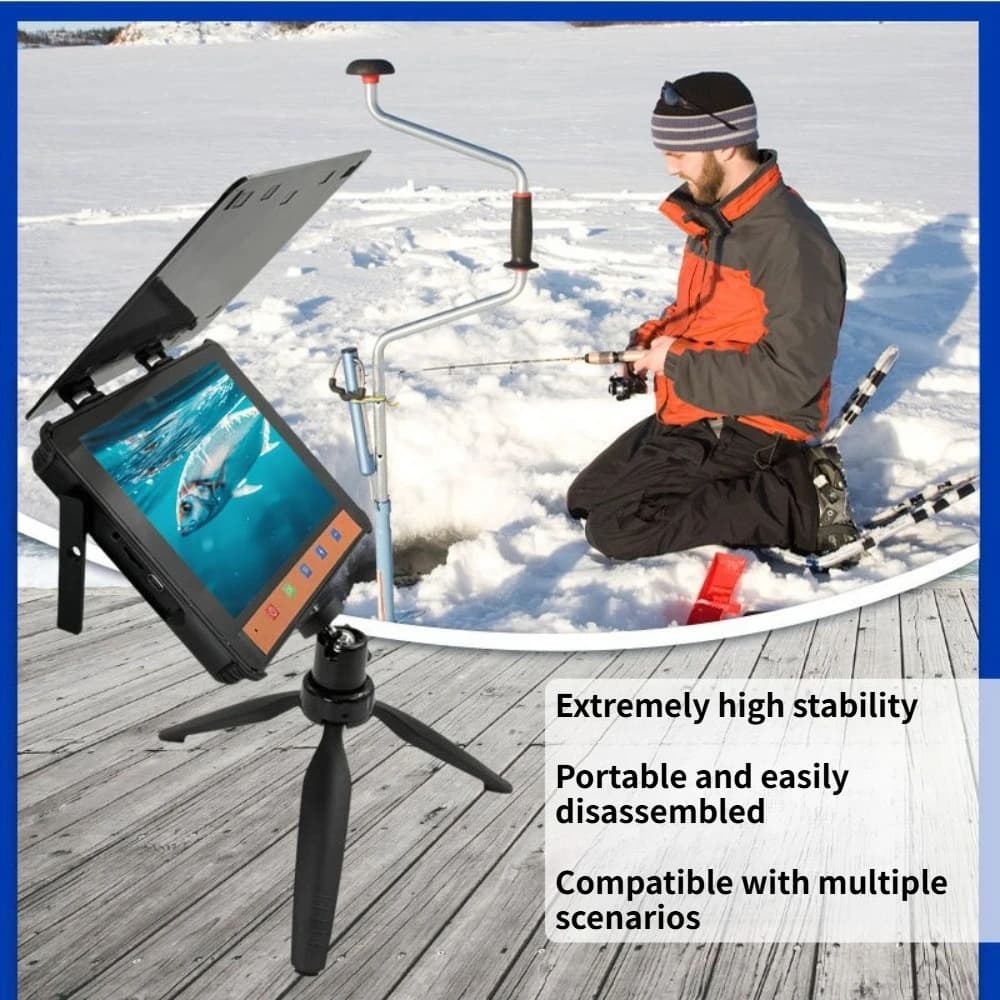 Caméra sous-marine DVR 8" pour pêche avec écran 1280x720, vision 1080P Full HD jusqu'à 20m de profondeur