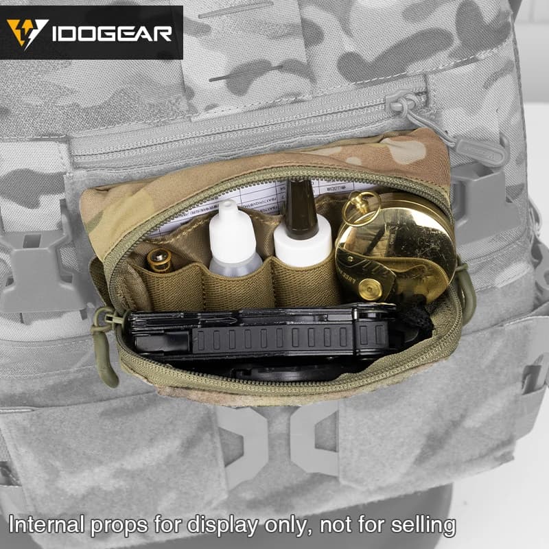 Pochette tactique IDOGEAR nylon pour pêche - Compatible MOLLE, fermeture YKK, idéale randonnée
