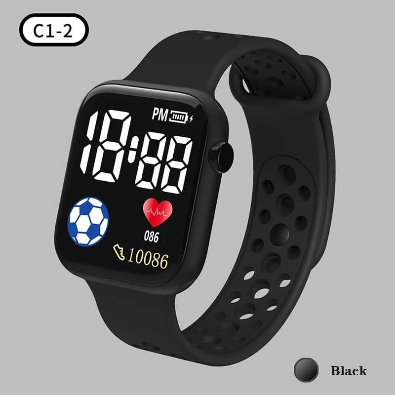 Montre numérique LED enfants 2026 étanche sport silicone garçons filles - Reloj électronique casual