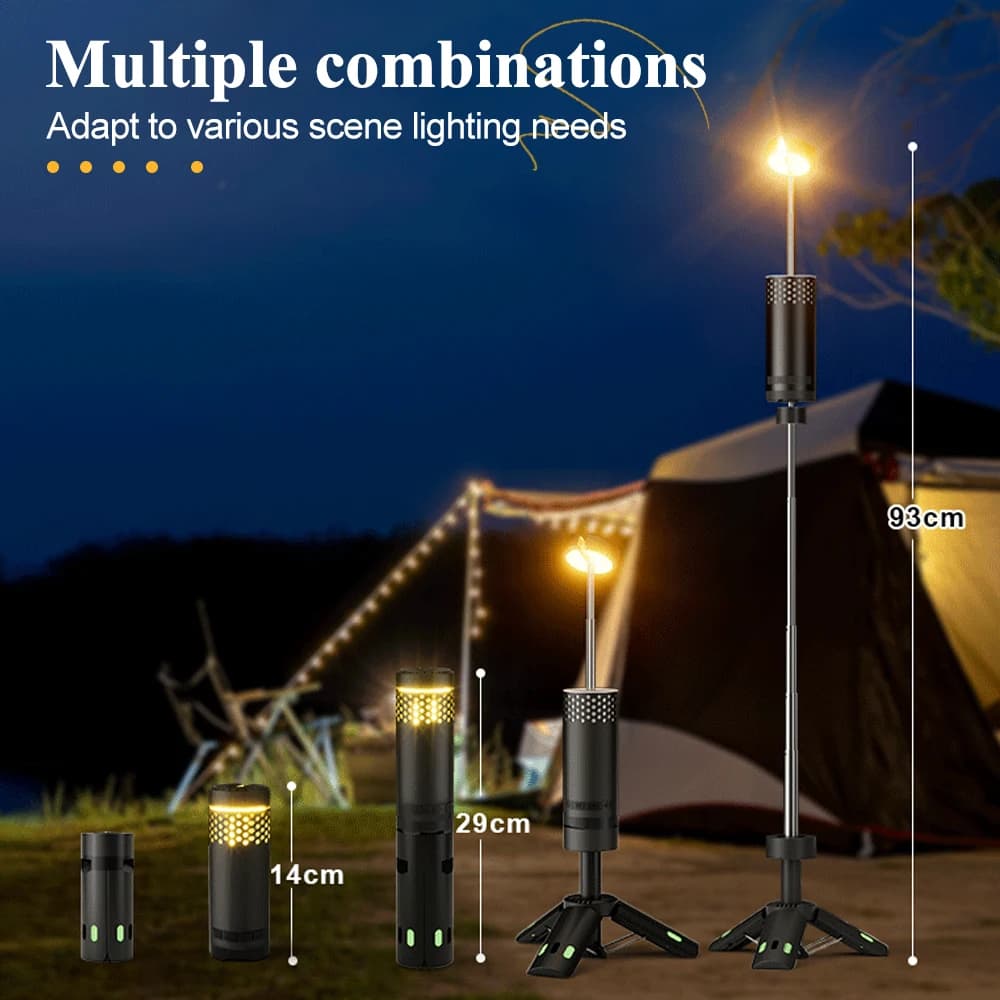 Lanterne de camping LED rechargeable 10000mAh détachable avec support portable pêche randonnée