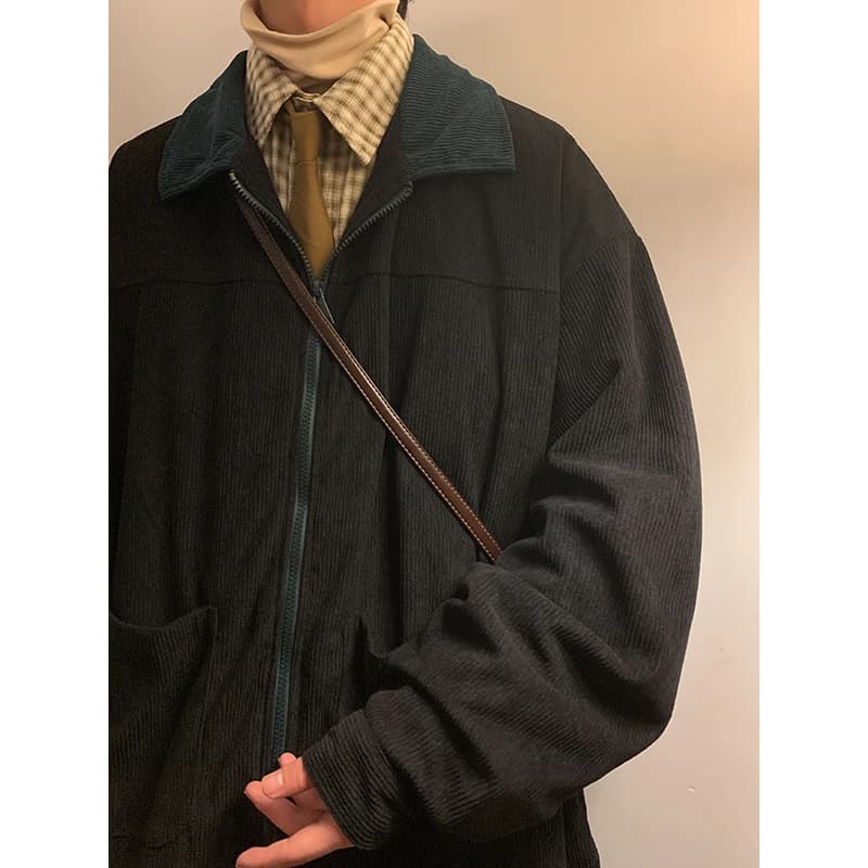Veste bomber vintage américaine 2025 pour homme automne cargo ample coupe-vent tendance