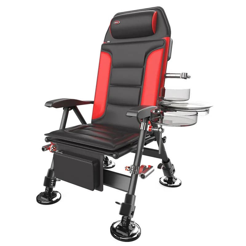 Chaise pêche aluminium magnésium portable multifonction tabouret pliable dossier réglable plusieurs niveaux