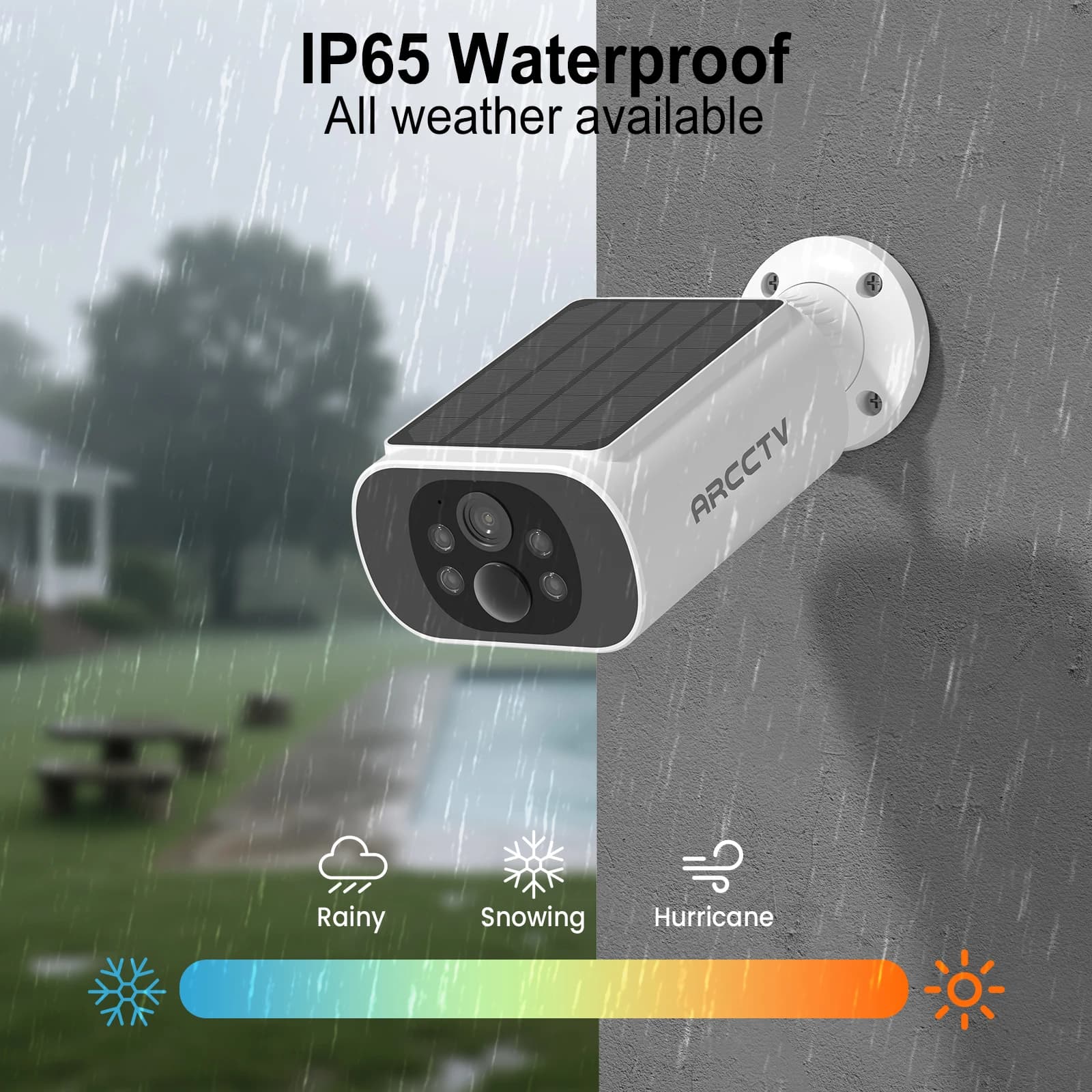 Caméra solaire wifi extérieure ARCCTV 2K détection humaine vision nocturne HD talkie-walkie