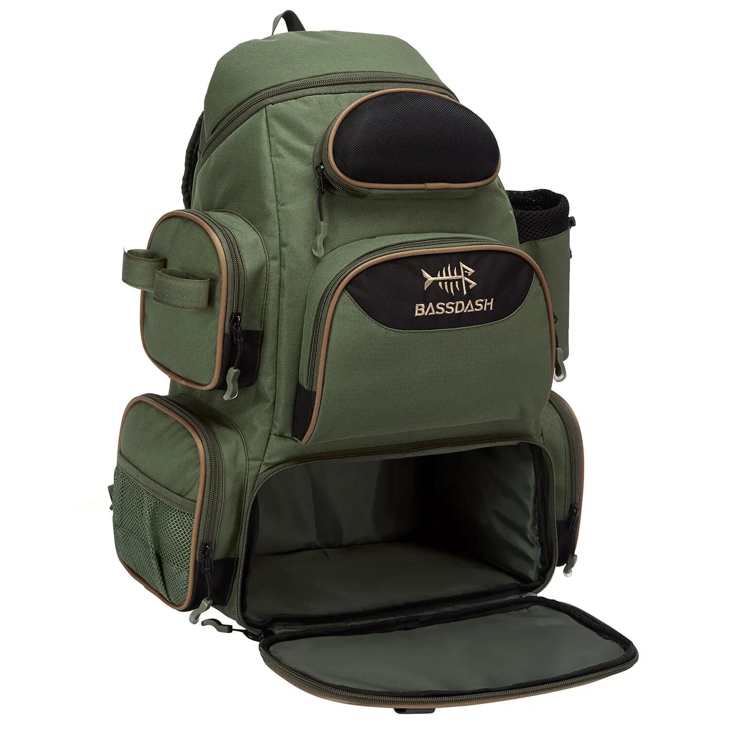 Sac à dos Bassdash pour matériel de pêche - Boîte à accessoires tactique légère et multifonction pour pêcheurs