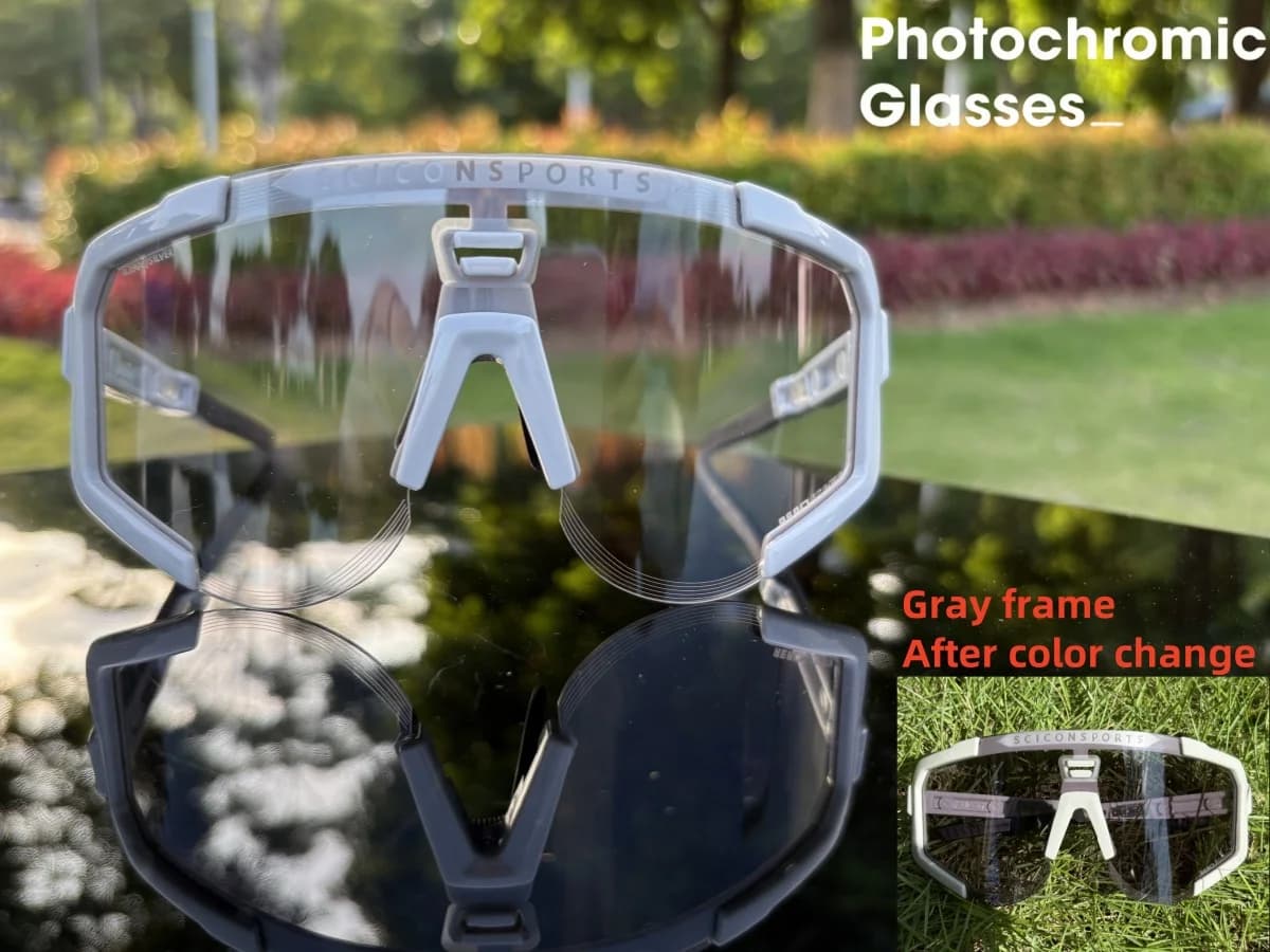 Lunettes photochromiques pêche - Verres adaptatifs UV400 pour pêche en VTT et randonnée