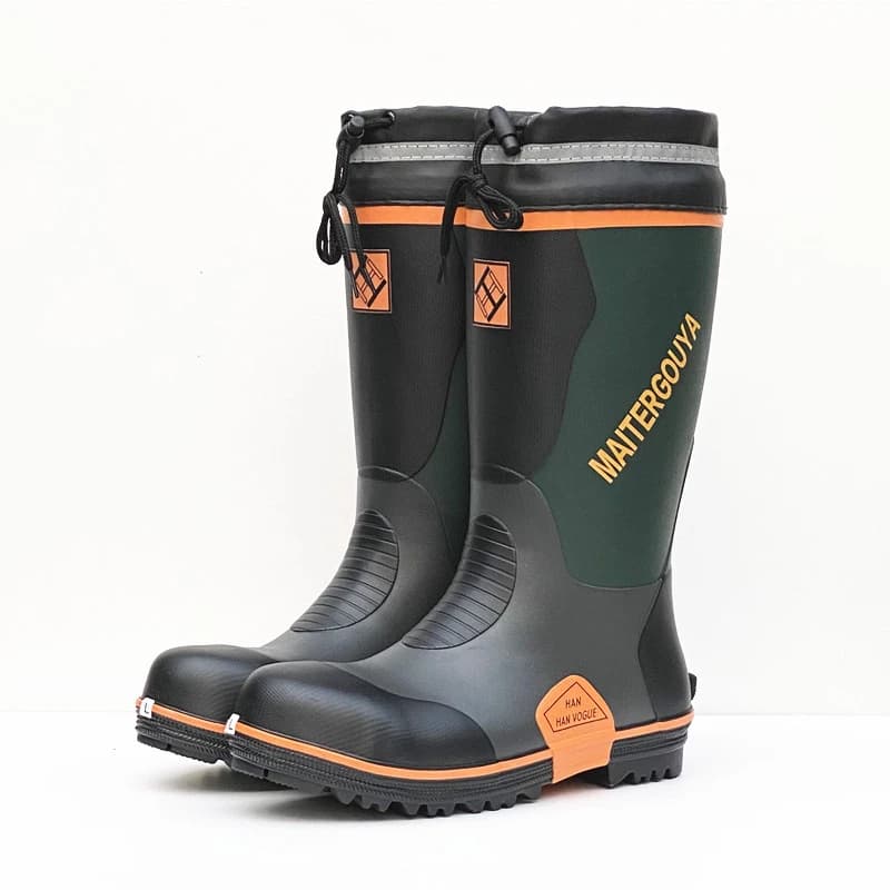 Bottes de pluie pêche chasse étanches semelle antidérapante caoutchouc hommes femmes wading