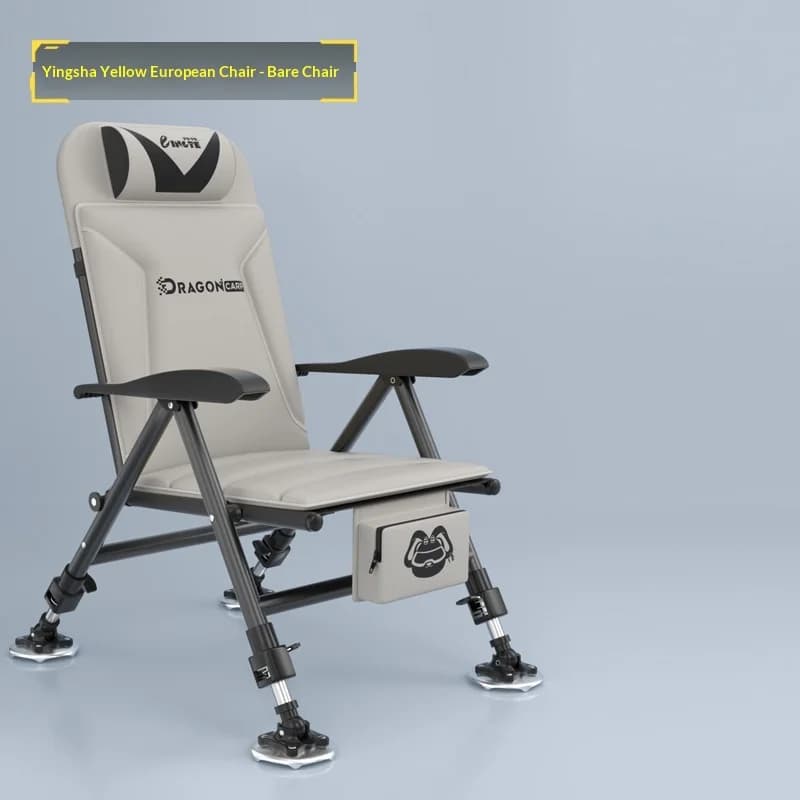 Fauteuil de pêche pliant réglable rembourré tout-terrain pour camping plage et extérieur
