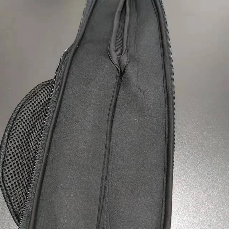 Étui télescopique canne à pêche 115-140cm, housse de rangement nylon pour cannes spinning avec compartiment moulinet