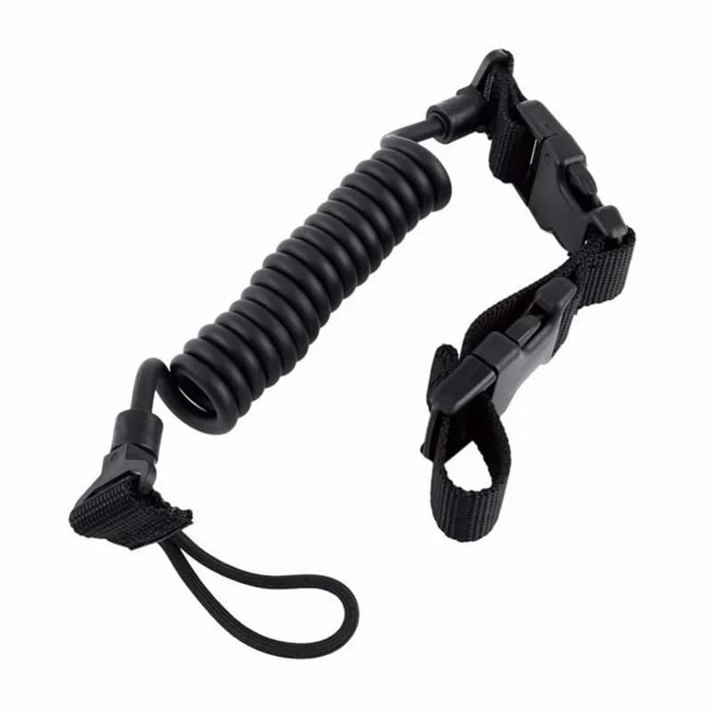 Lanière élastique anti-perte tactique pour clés et lampe - Sécurité et praticité pour accessoires de pêche