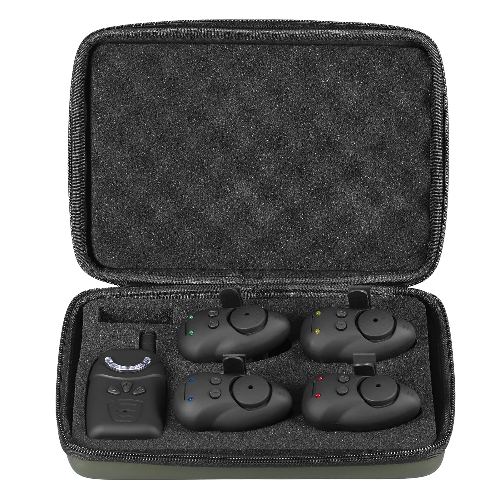 Kit alarme appât Lixada lumineux pour pêche - Indicateur numérique avec étui portable étanche
