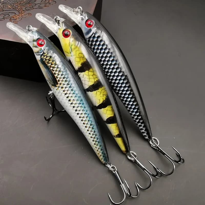 Leurre pêche 13g leurre minnow coulant 1 ou 3 pièces appât artificiel coloré pour carnassiers