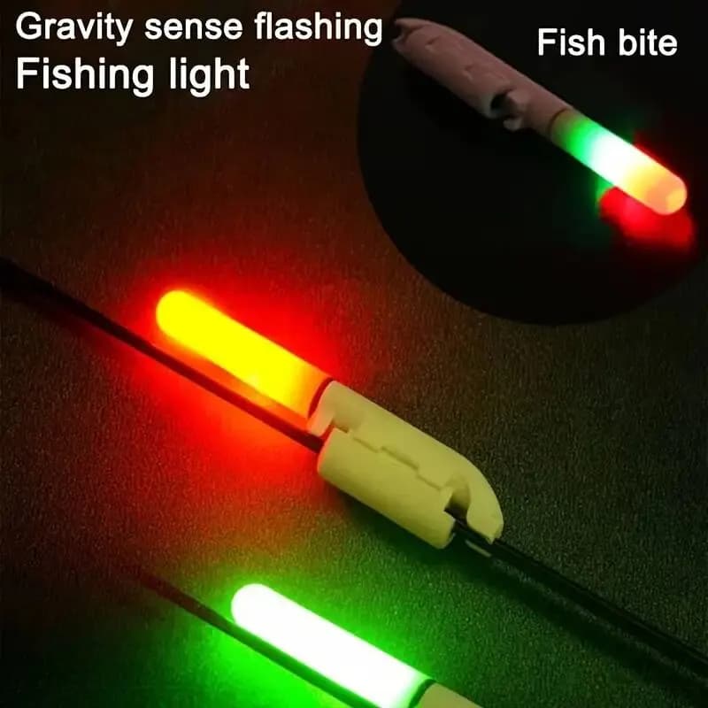 2 lampes LED CR425 pour canne à pêche et 2 cloches alarmes mordeurs, accessoires pêche de