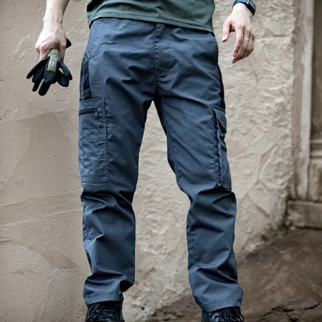 Pantalon cargo rapide séchage été - Imperméable multi-poches pour pêche