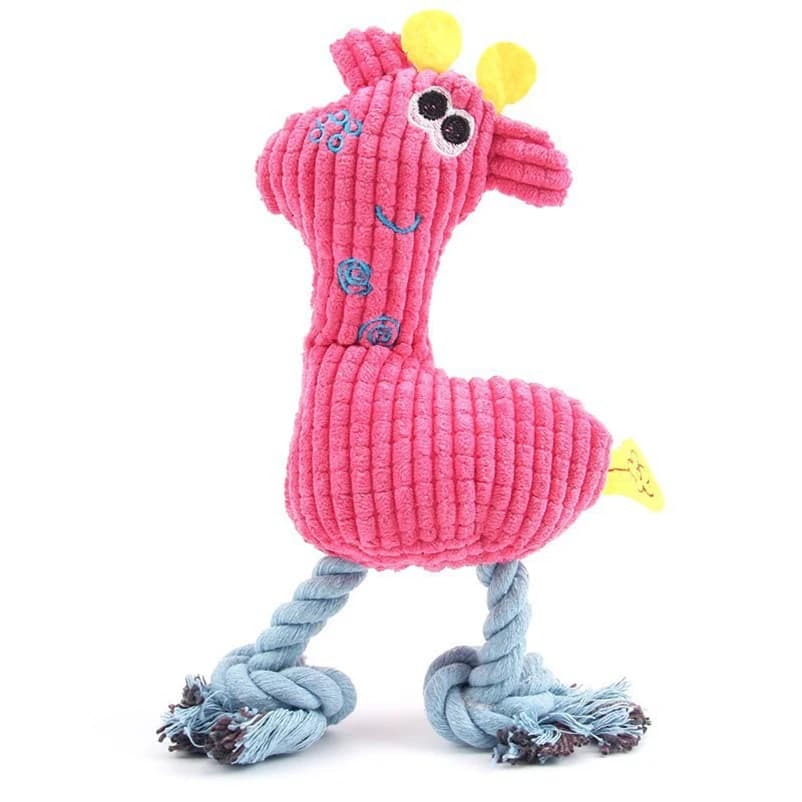 Jouet chien cerf sika tricoté résistant morsure sonore peluche grignotage populaire animal