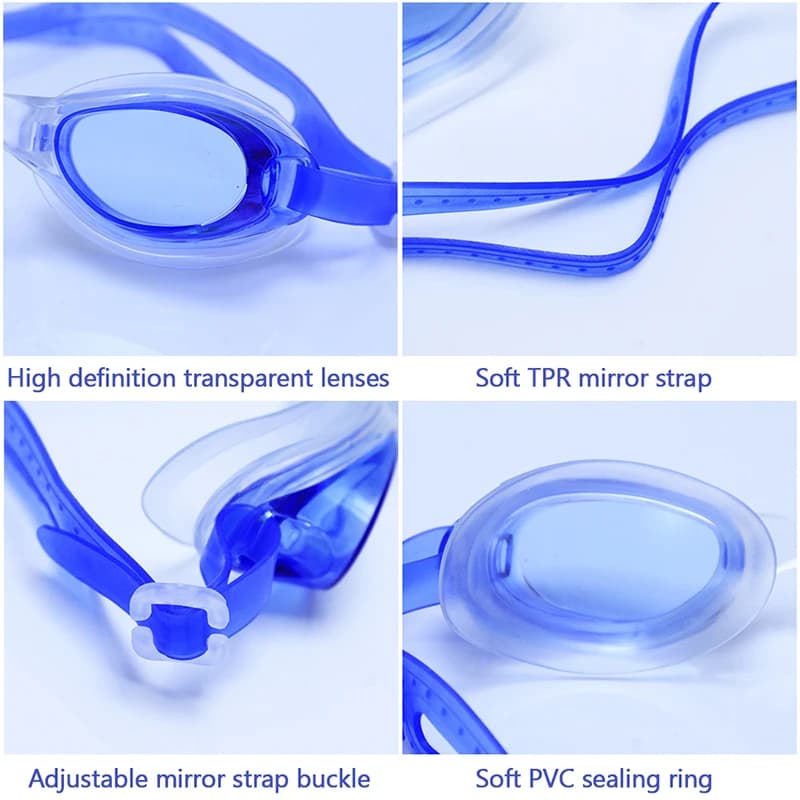 Lunettes de natation enfants étanches anti-buée UV professionnelles verres colorés