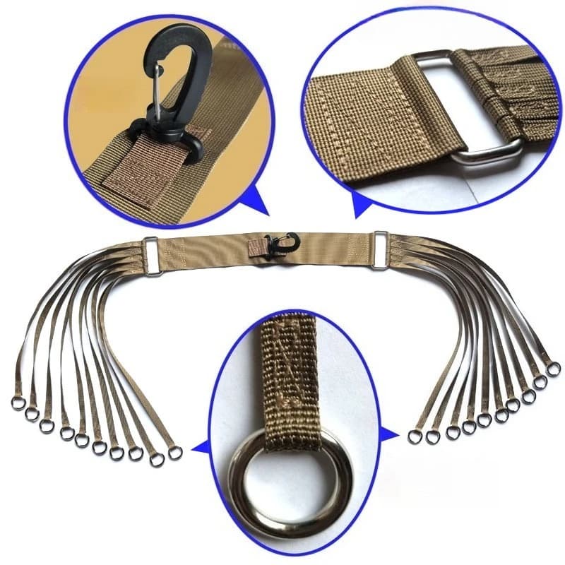 Porte-appeaux canard lanyard - Collier 20 anneaux pour appeaux canard et accessoires chasse