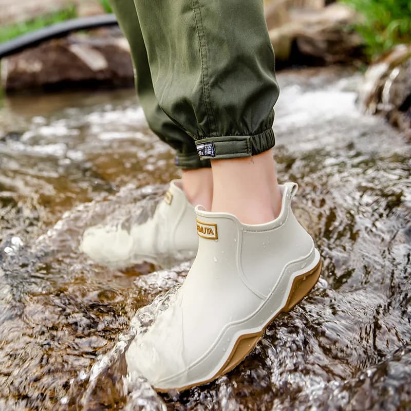 Bottes de pêche homme cheville imperméables antidérapantes résistantes pour pêche en rivière