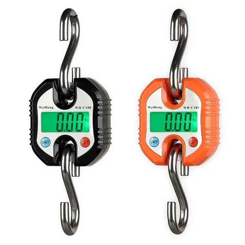 Balance électronique suspendue 150kg 50g acier inoxydable crochet numérique LCD pour pêche lourde grues