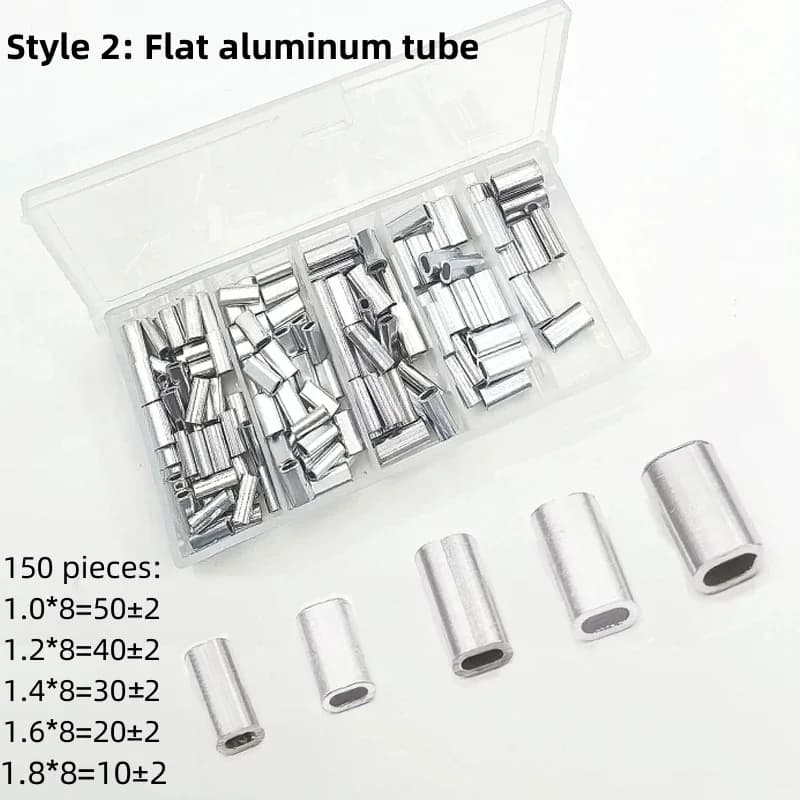 Manchons aluminium sertissage fil pêche - 150-200 pièces pour connexions sécurisées - Accessoires montage