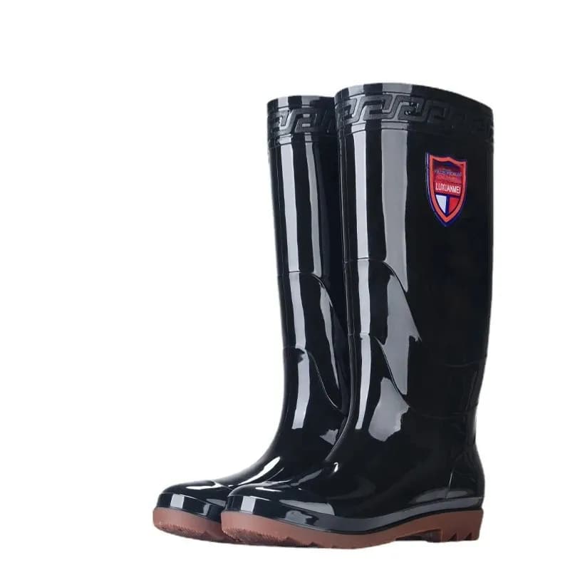 Bottes travail hautes tubes hommes résistance acides-bases chaussures eau protection pêche PVC
