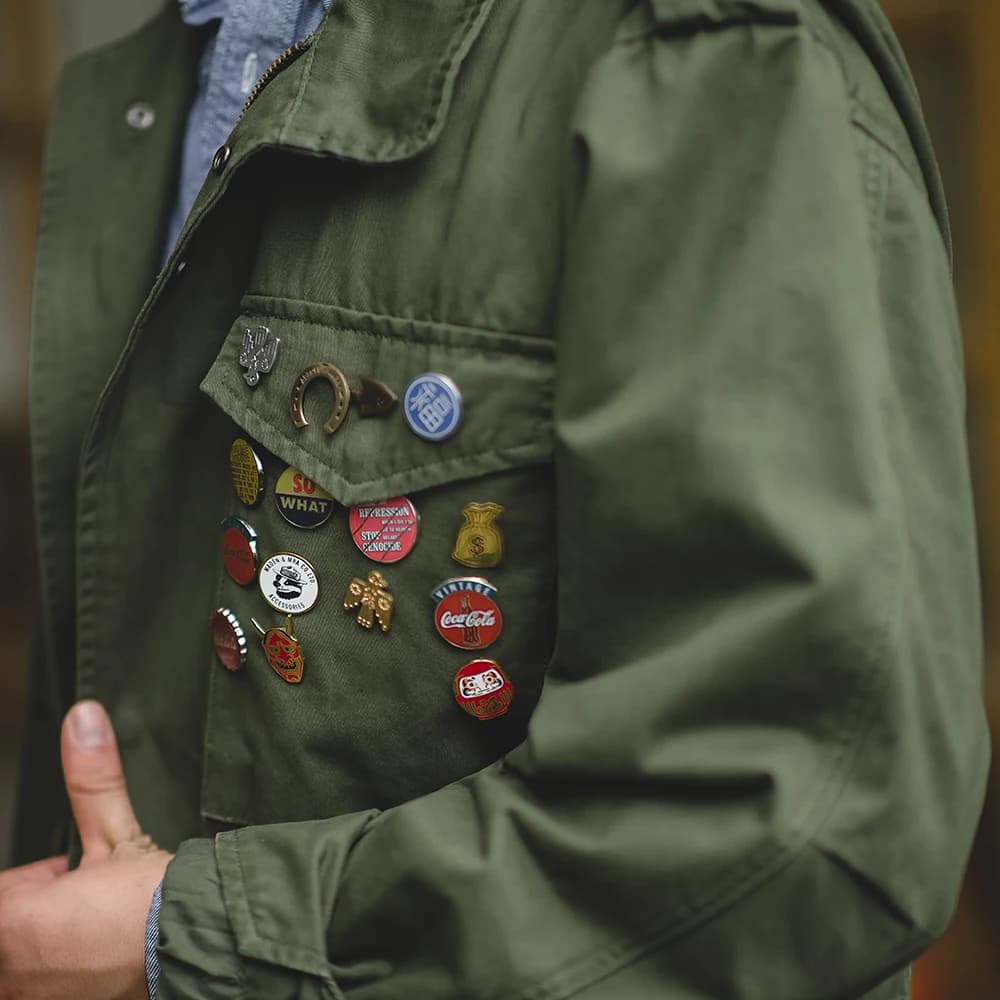 Veste de pêche vintage M65 Maden Retro pour homme - Veste coupe-vent verte multi-poches extérieure