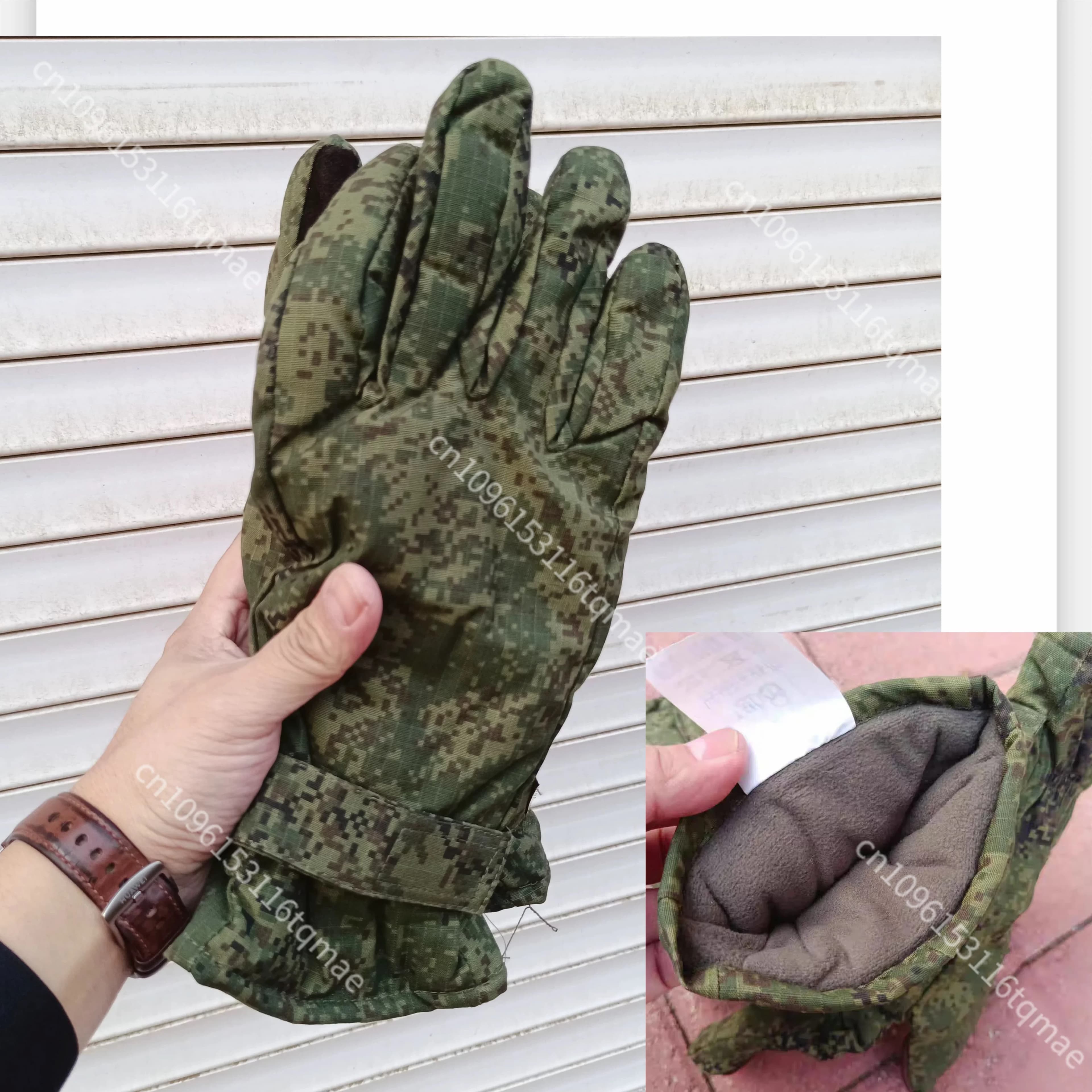 Gants tactiques hiver camouflage russe EMR08/11 - Protection froid réglementaire chasse pêche