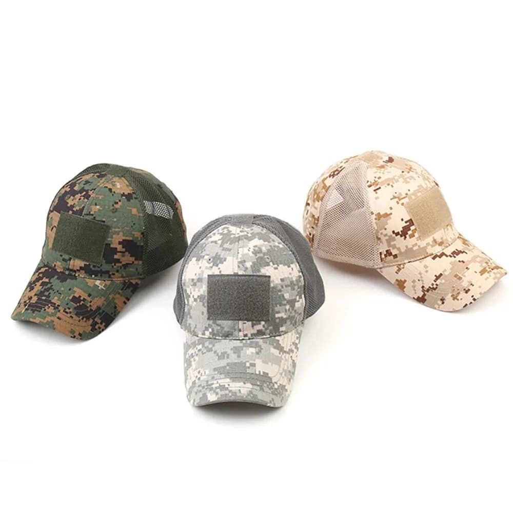 Casquette snapback camouflage sport outdoor mesh breathable simplicité visière sportive