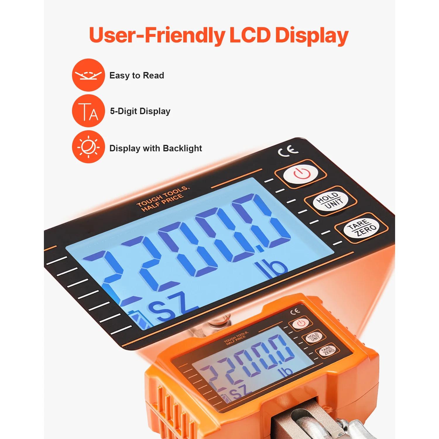 Balance gru numérique 1000kg/2000kg télécommande pêche industrielle LCD rétroéclairage