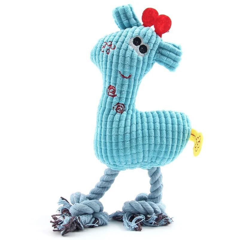 Jouet chien cerf sika tricoté résistant morsure sonore peluche grignotage populaire animal