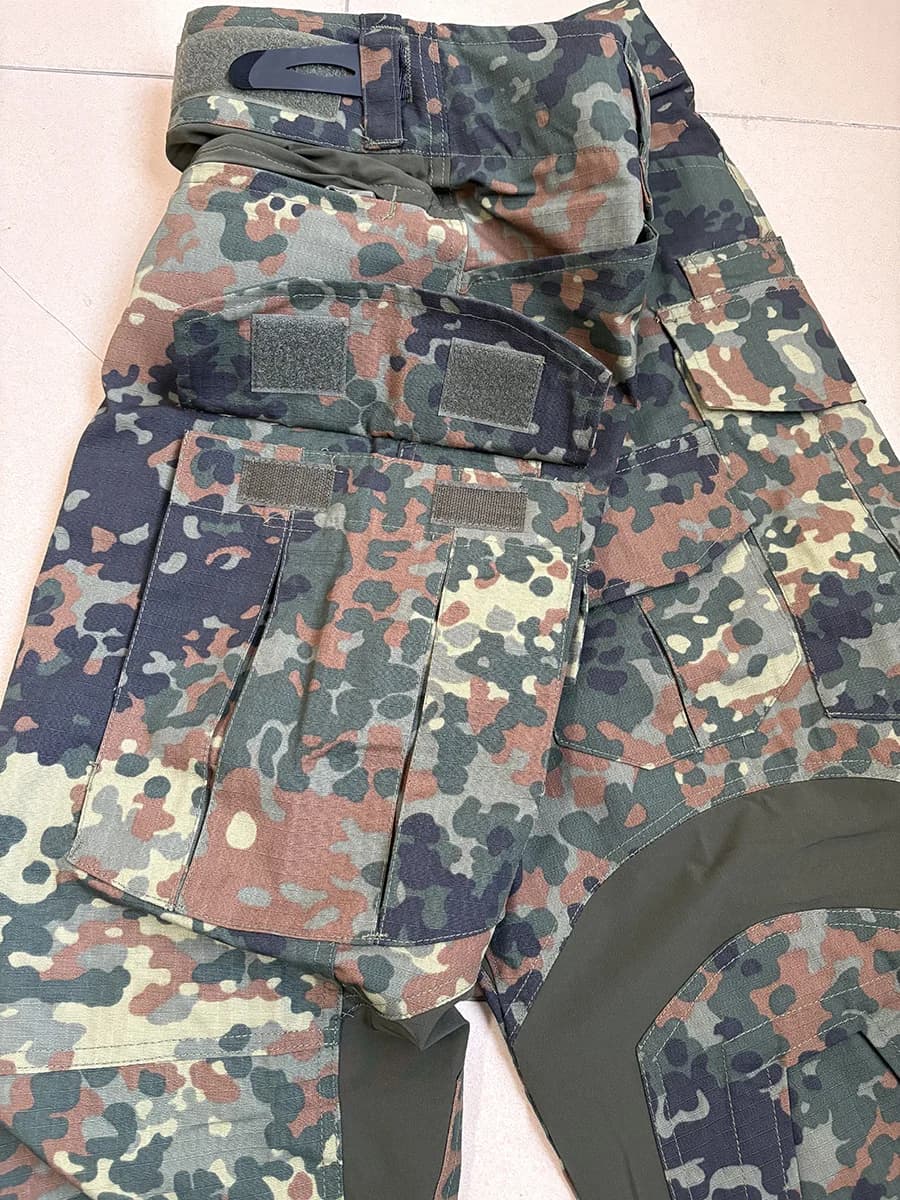 Combinaison tactique GEN3 Allemagne complète pour pêche professionnelle - Haut et pantalon camouflage Flecktarn