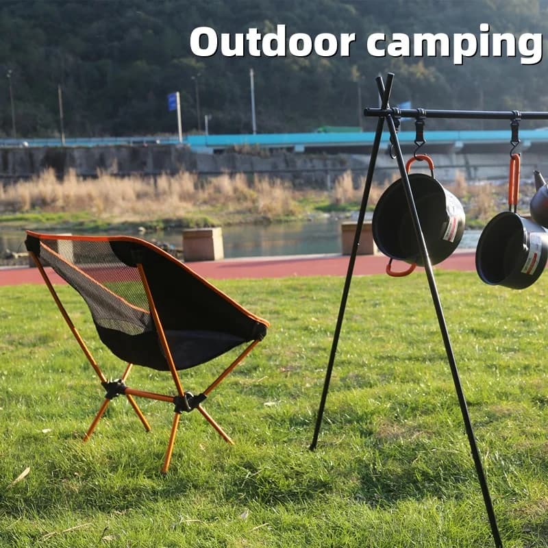 Chaise lune camping ultra-légère aluminium - Siège pliant confortable avec dossier pour pêche