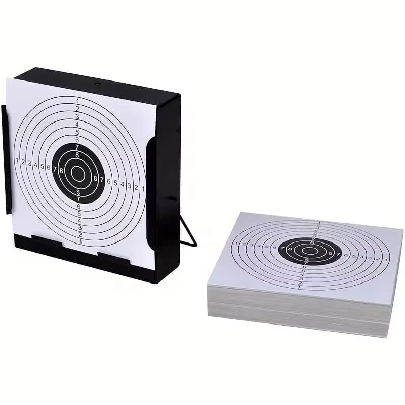 50 cibles papier blanches 5.5 pouces pour piège à plombs - Cibles pratique tir air comprimé