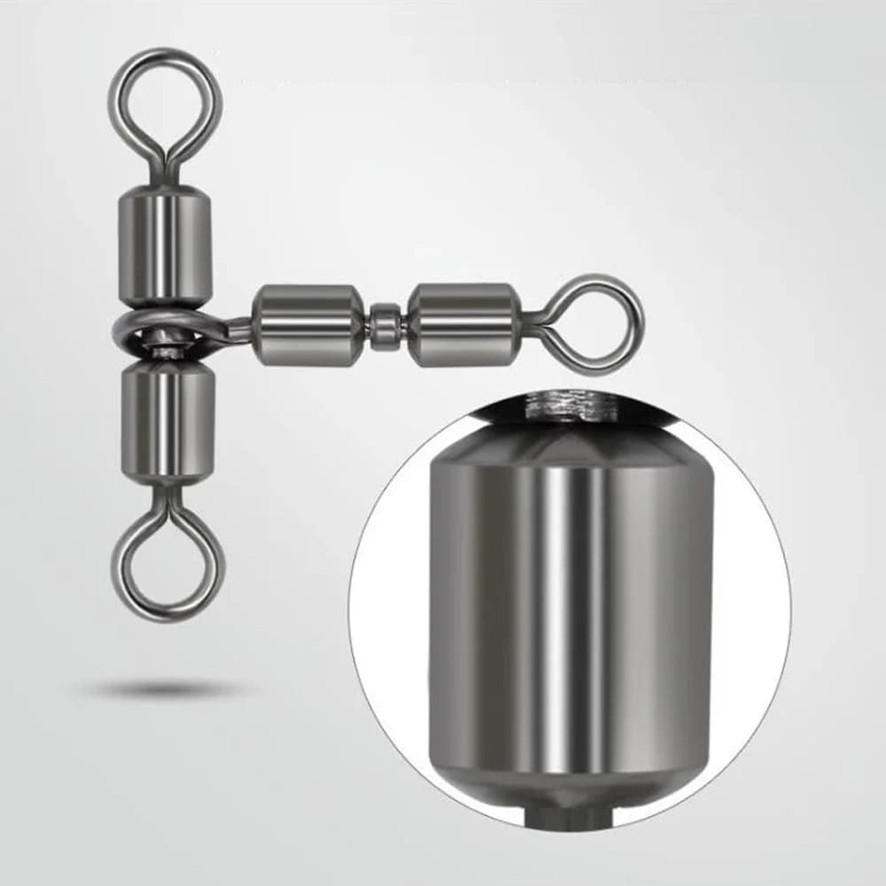 Rotules DNDYUJU 10 pièces double connecteur rotation rapide pour ligne de pêche accessoires