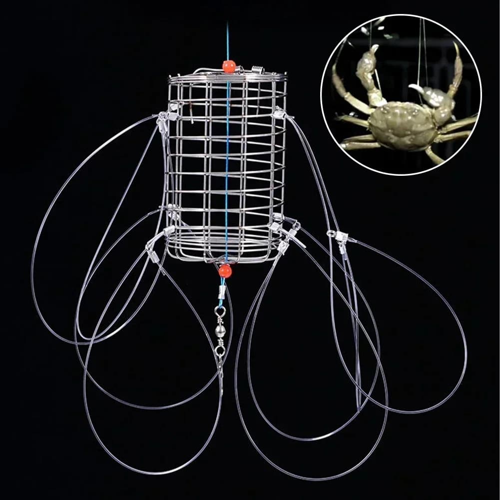 Piège à crabes en acier inoxydable avec appât pour capturer crabes crevettes et écrevisses