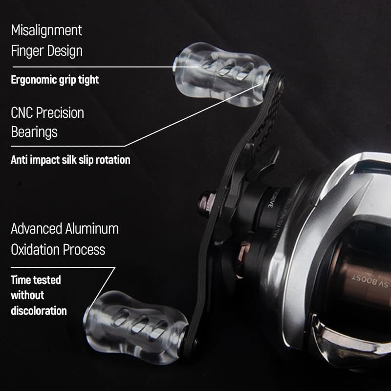 Poignée de moulinet personnalisable DEUKIO en acrylique, knob pour moulinet casting et spinning S/D/A
