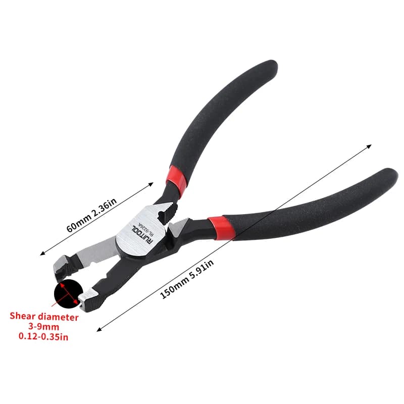 Pince extracteur de vis 5.9'' pour pêche - Mâchoires antidérapantes acier carbone pour matériel pêche
