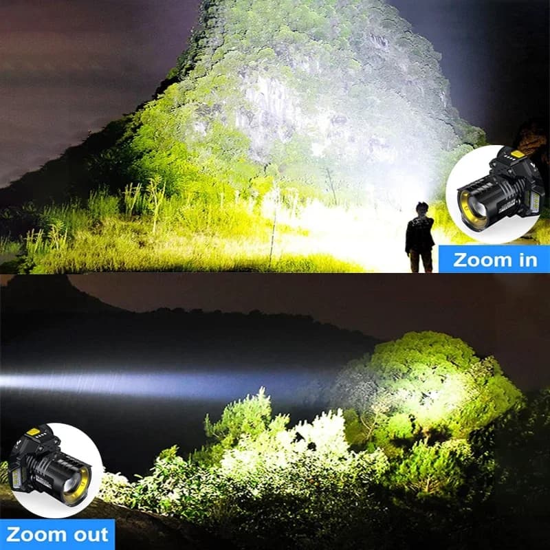 Lampe frontale pêche puissante LED détecteur mouvement 18650 rechargeable COB haute puissance éclairage