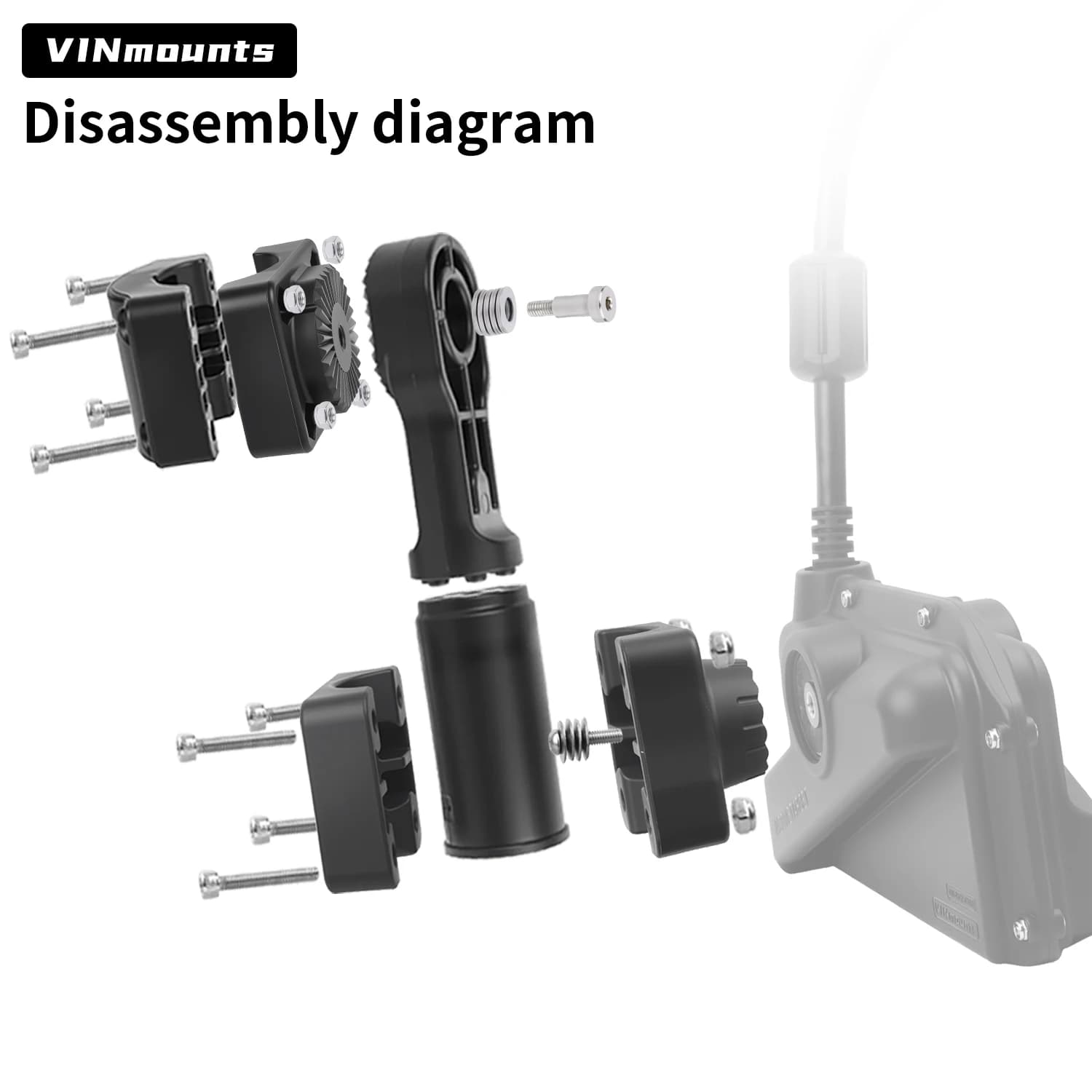 Support 0 degré perspective pour sonar LOWRANCE ActiveTarget 2 - Support capteur multi-mode VINmounts