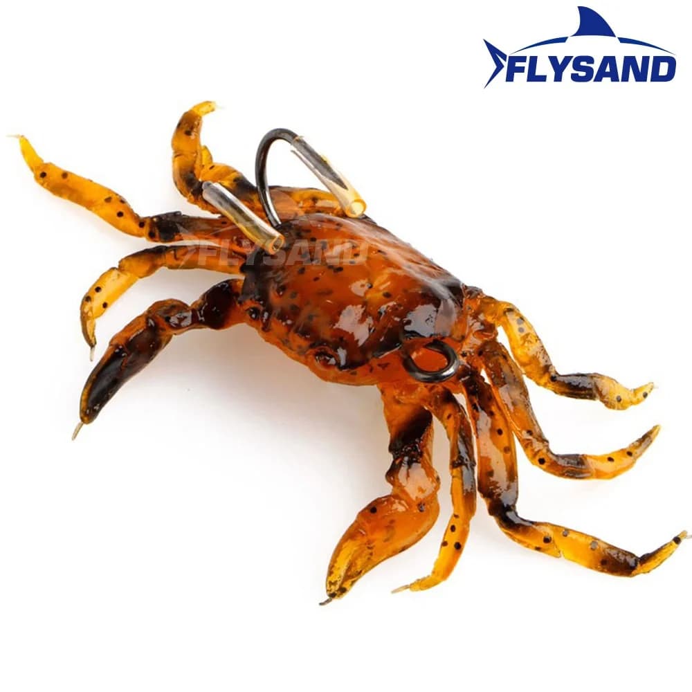 Leurre souple silicone crabe bionique appât artificiel pêche eau douce avec hameçon intégré