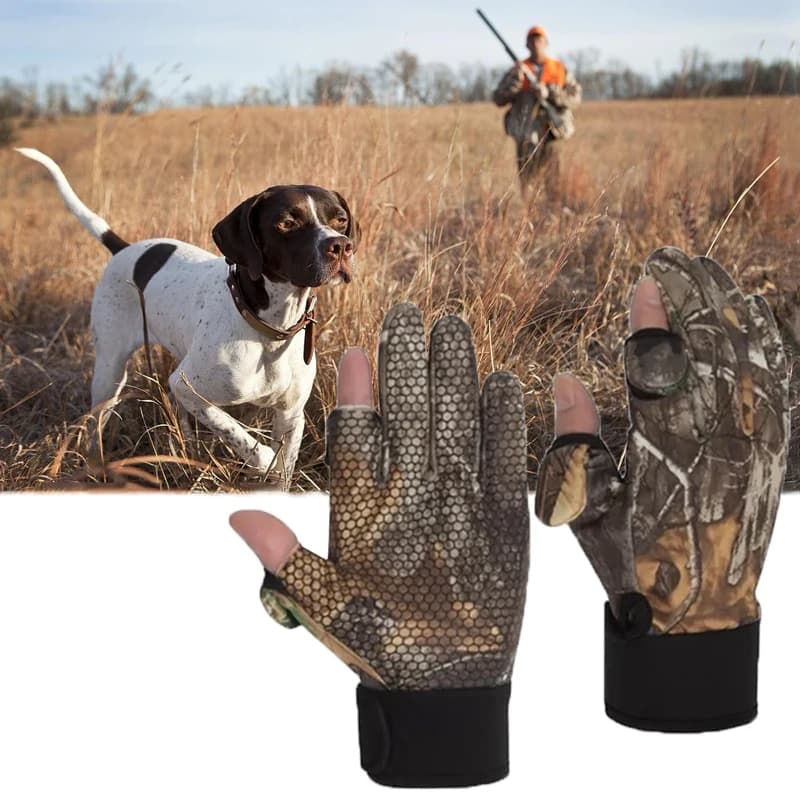 Gants de chasse tactiles anti-dérapants automne-hiver - Protection complète pour pêche et marche
