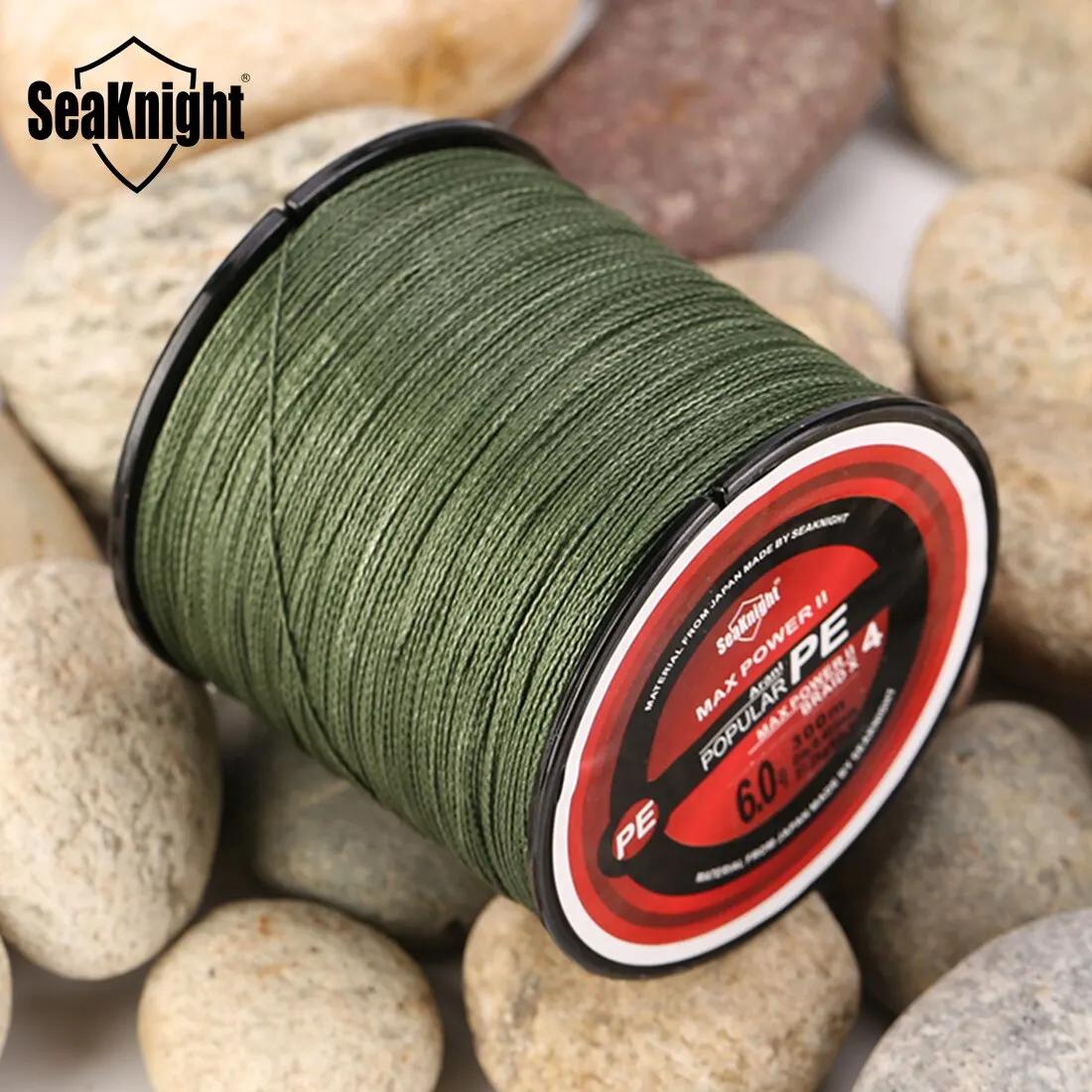 Ligne pêche SeaKnight TriPoseidon 4 brins multifilament 300M PE carpe 15-30LB tressée lisse
