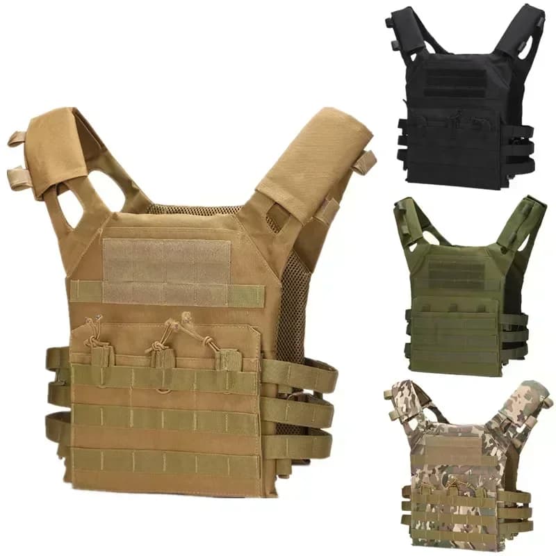 Gilet tactique nylon avec système MOLLE - Armure de corps pour pêche extrême et chasse outdoor