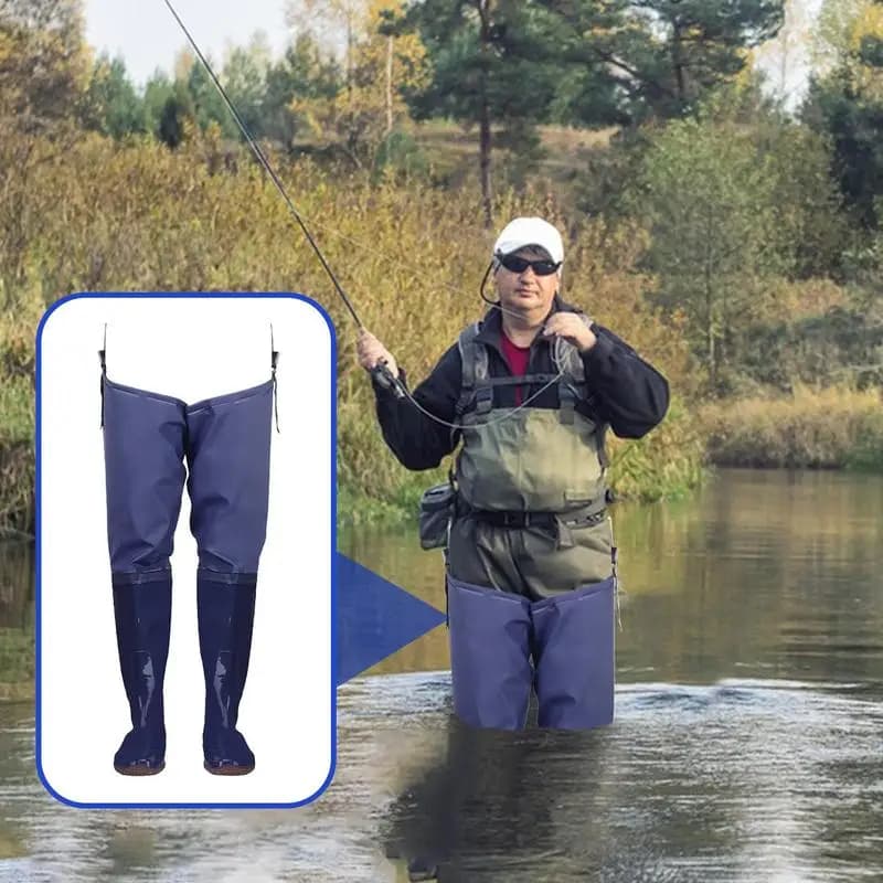 Waders poitrine pour hommes avec bottes intégrées - Imperméables chasse canard riziculture camping