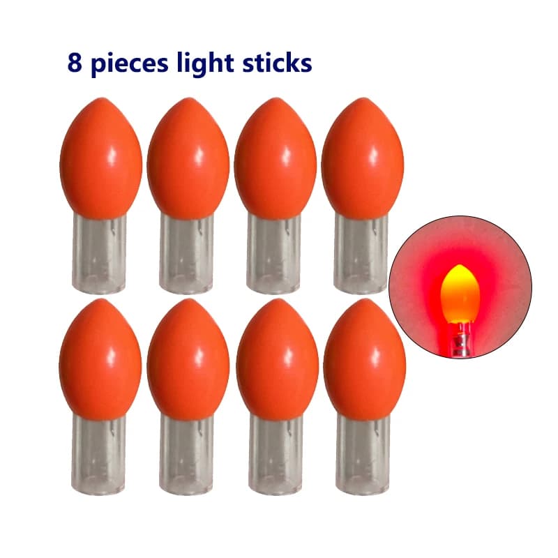 8 bâtons luminescents électroniques sans pile pour pêche en mer nocturne