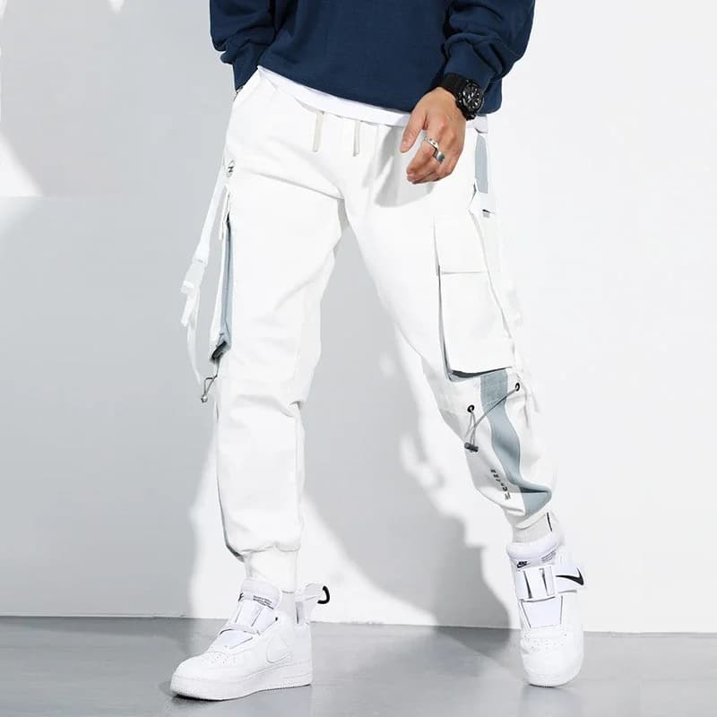 Pantalon cargo élastique cordon ajustable poches à rabat pêche travail homme classique