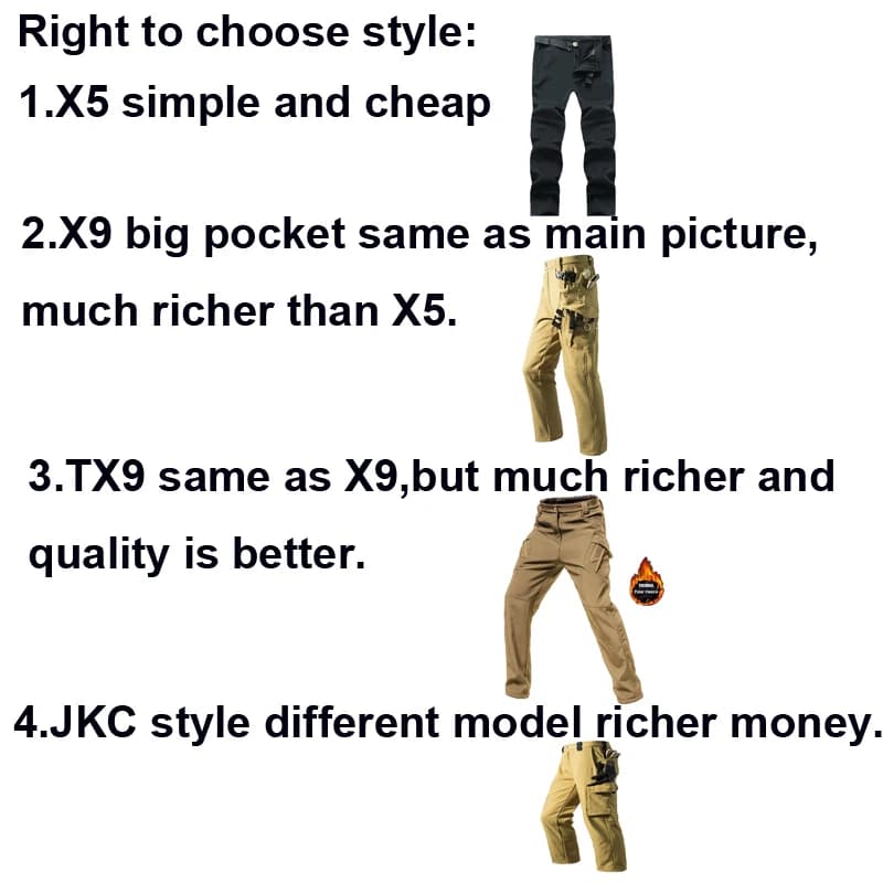Pantalon pêche hiver polaire softshell homme cargo - Chasse trekking camping qualité M-5XL