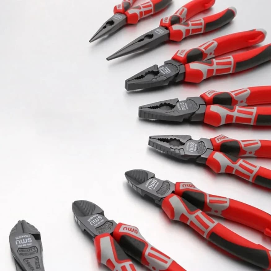 Pince universelle bec effilé pour coupe et sertissage de fils - outil diagonal électricien professionnel