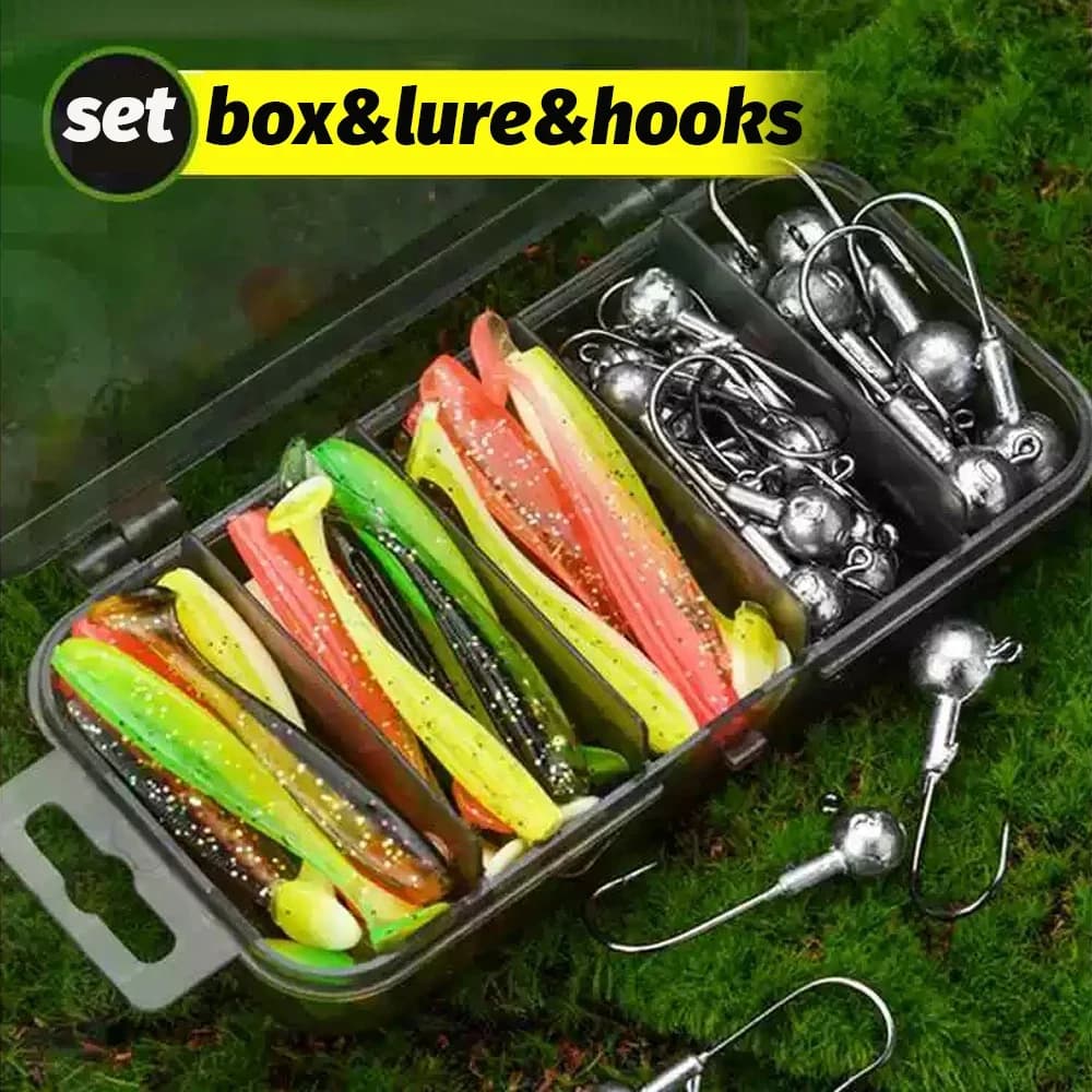50 leurres métalliques jig de 3g à 14g pour pêche verticale - Kit complet avec têtes plombées et hameçons