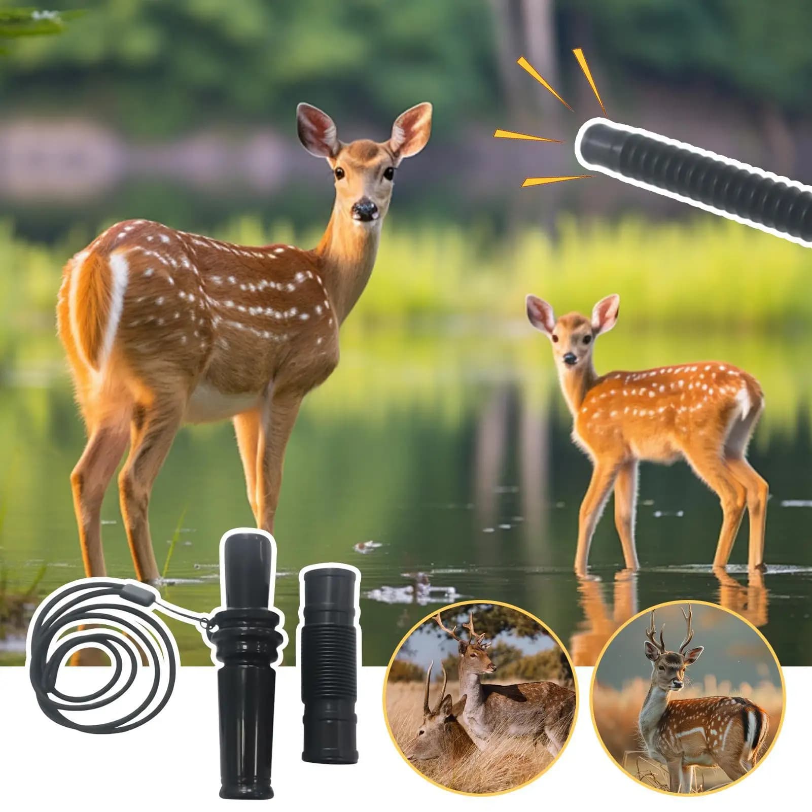 Appel chasse cerf réaliste sons jeunes bioniques leurres vocalisations réalistes traque champ ouvert