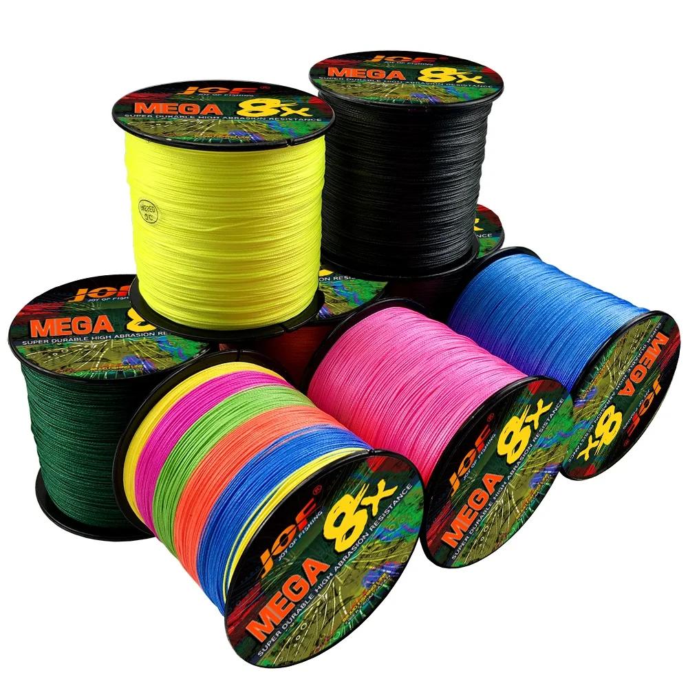 Ligne tressée JOF 8 brins 300m-500m multifilament PE pour bar et carpe 18LB-78LB accessoires pêche
